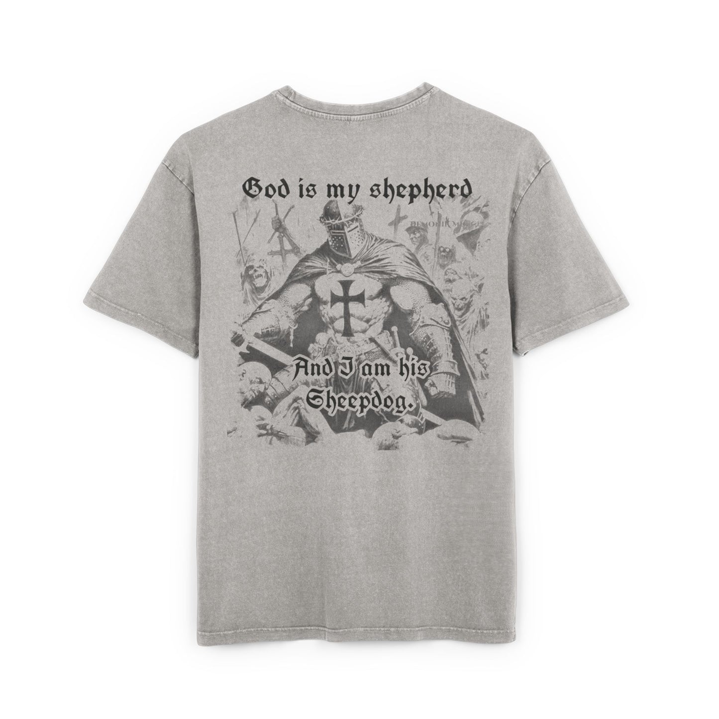 'God is My Shepherd' over-sized acid washed t-shirt