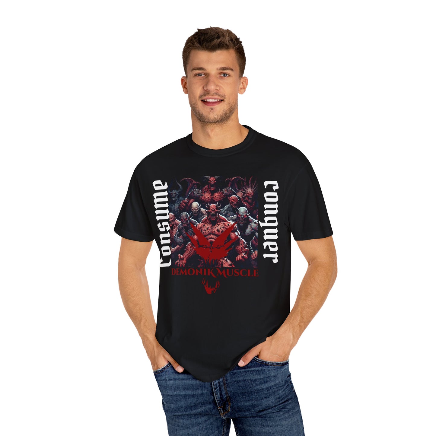 Consume and conquer t-shirt