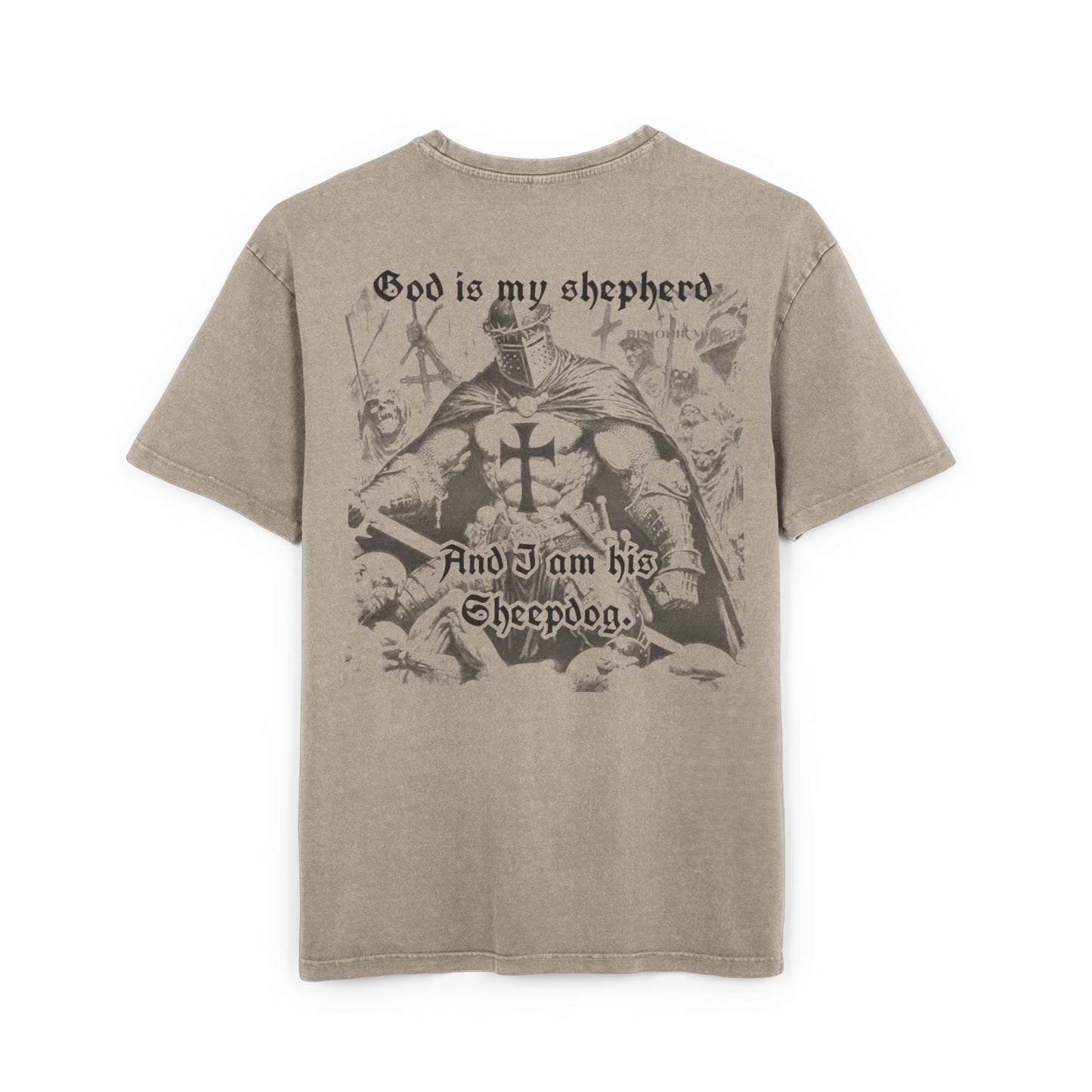 'God is My Shepherd' over-sized acid washed t-shirt