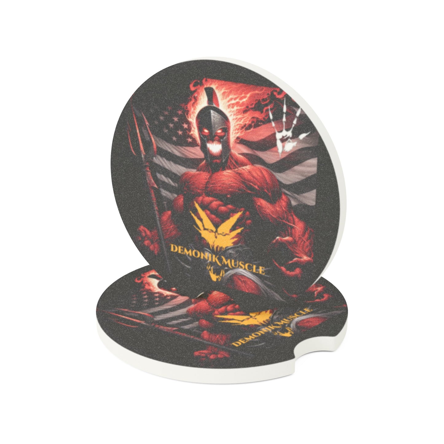 Demonik muscle Soapstone Car Coaster