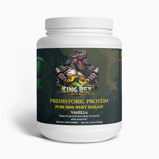 King Rex prehistoric protein (Pure3 100% Whey Protein Isolate (Vanilla)