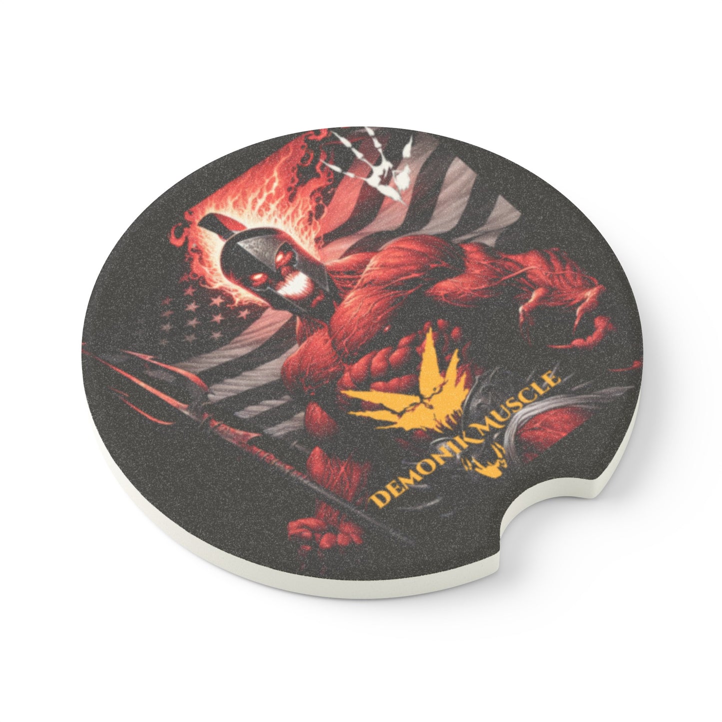 Demonik muscle Soapstone Car Coaster