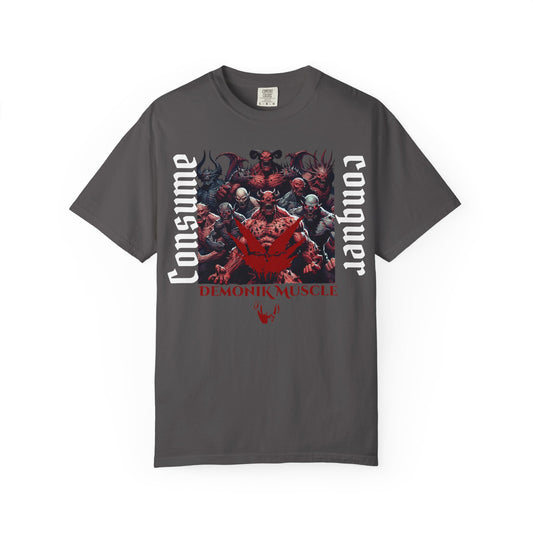 Consume and conquer t-shirt