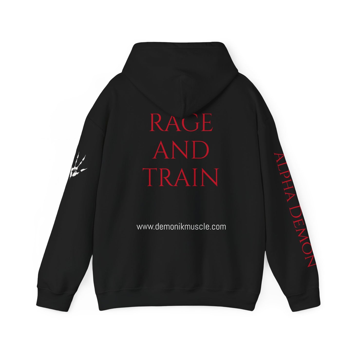 Demonik muscle Fleece Hoodie- rage and train