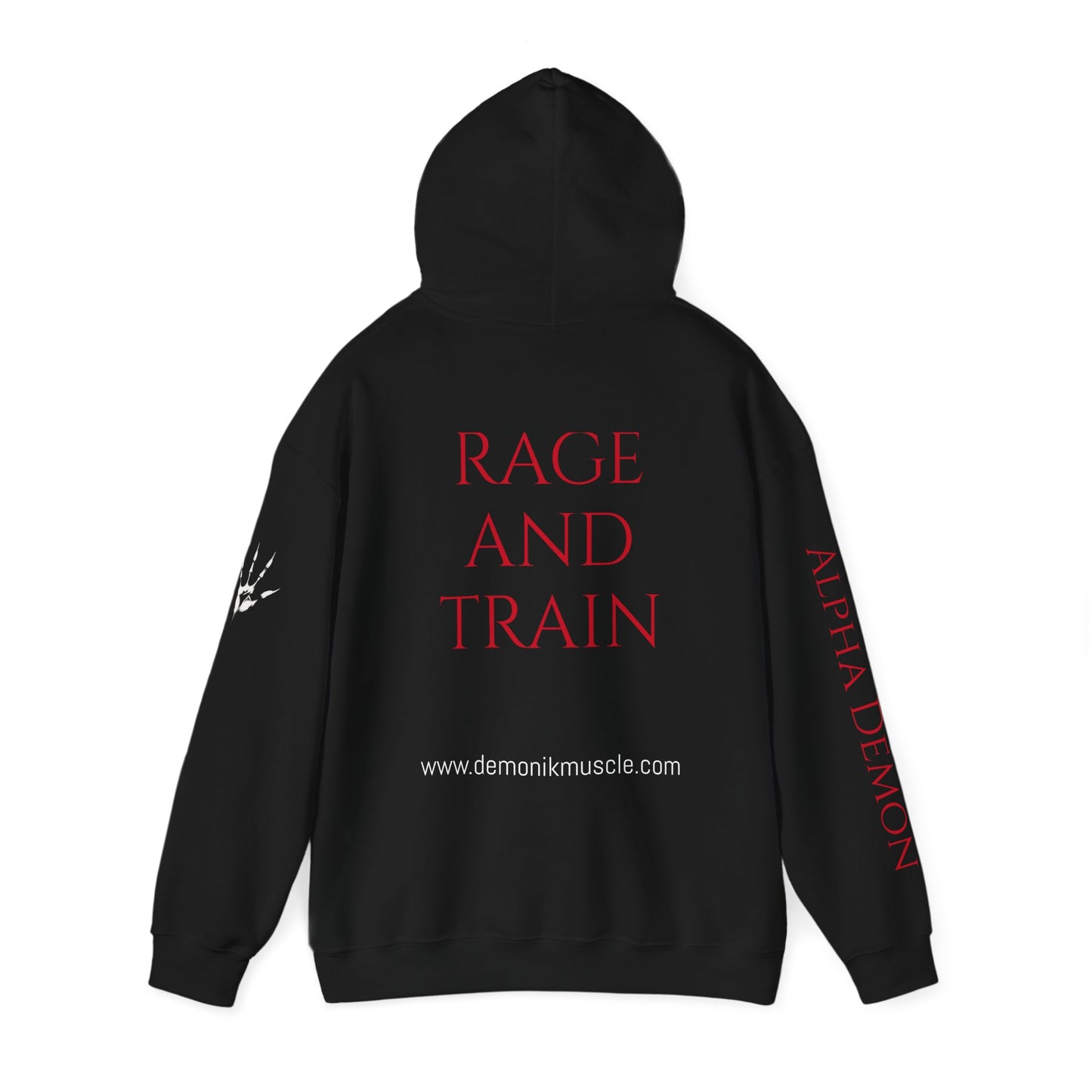 Demonik muscle Fleece Hoodie- rage and train