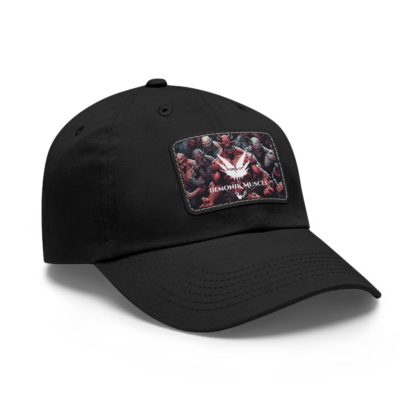 Demonik Muscle Dad Hat with Leather Patch (Rectangle)