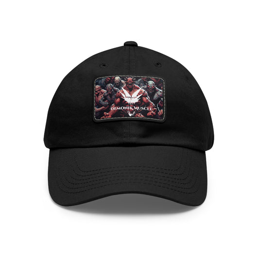 Demonik Muscle Dad Hat with Leather Patch (Rectangle)