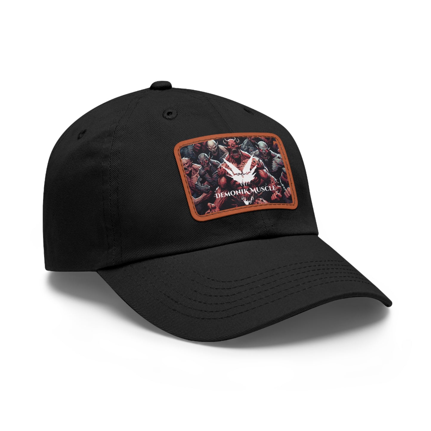 Demonik Muscle Dad Hat with Leather Patch (Rectangle)